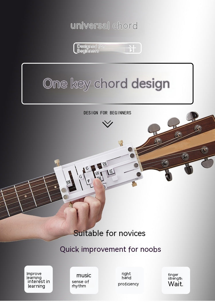 Guitar Chord Presser - Play F Chord Day 1 (USA Shipping)